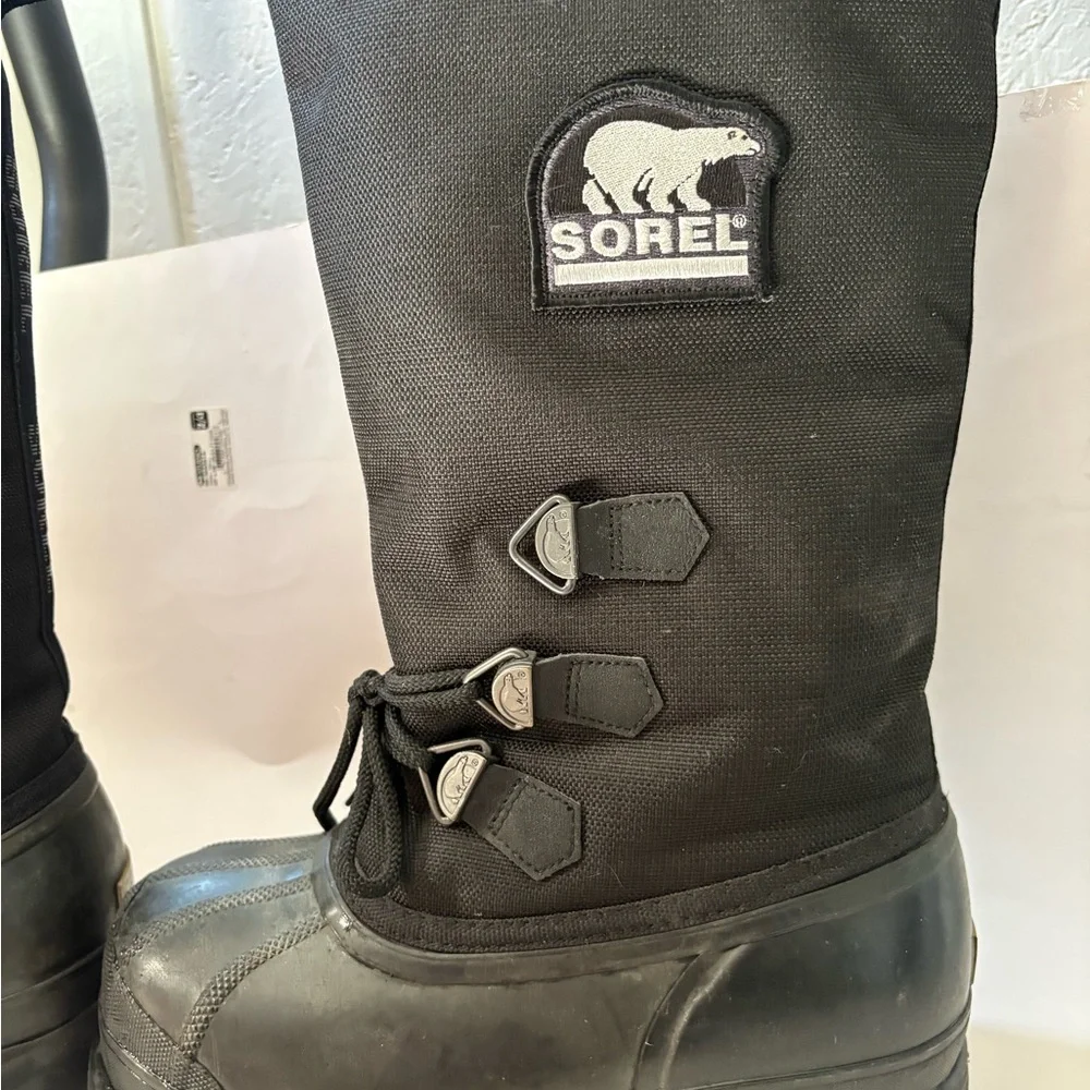 Sorel Black Tall Waterproof Winter Boots- Size 7 - Picture 4 of 10